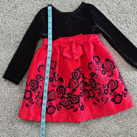 Rare Editions Toddler Girls Christmas Dress 24 Months, Nice pre-owned Condition! - Picture 5 of 8